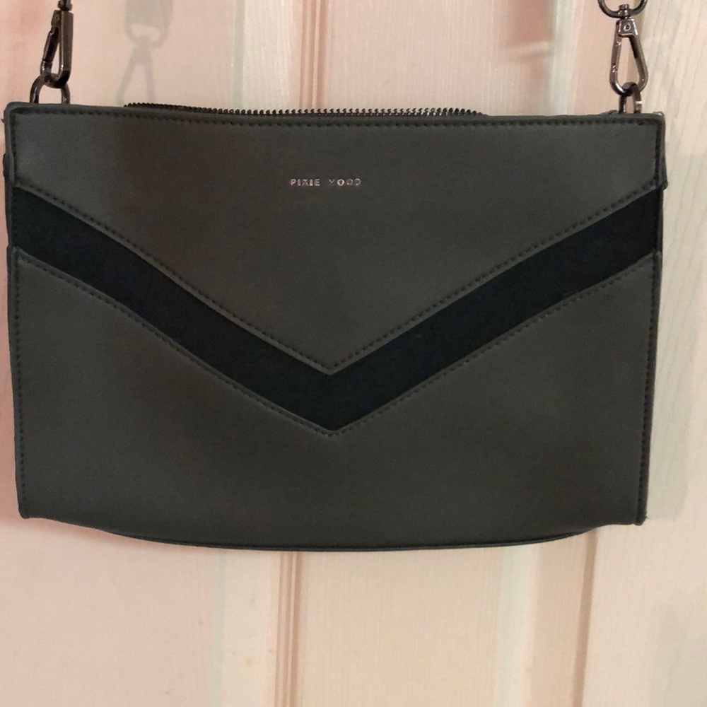 Blue Leather Crossbody Bag